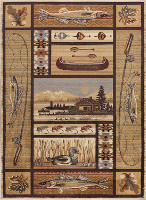 Fly Fishing Area Rug